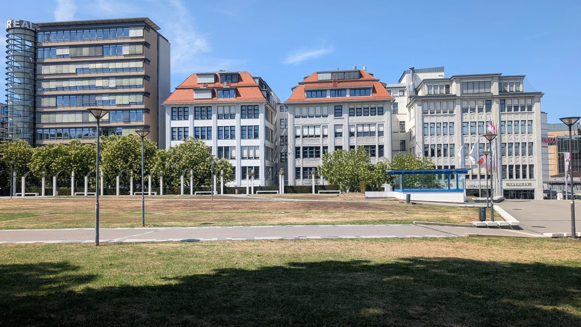 Das Verwaltungsgebäude auf dem Boschareal.