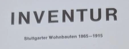 Titelseite „INVENTUR Stuttgarter Wohnbauten 1865–1915“.